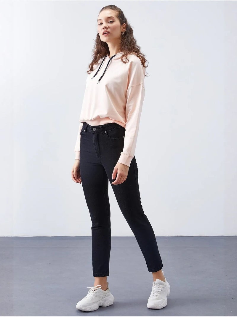 Sweatshirt com capuz relaxed com detalhe de atilho tommy Rosa doce - Kiabi