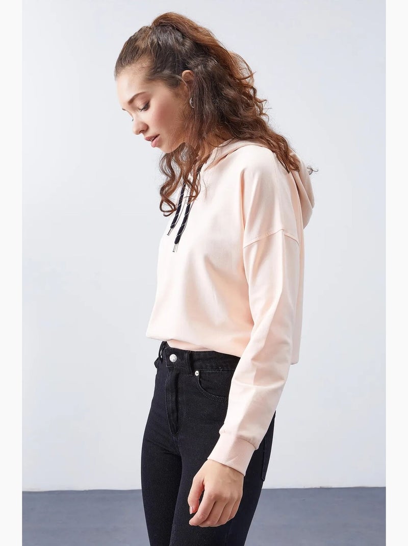 Sweatshirt com capuz relaxed com detalhe de atilho tommy Rosa doce - Kiabi