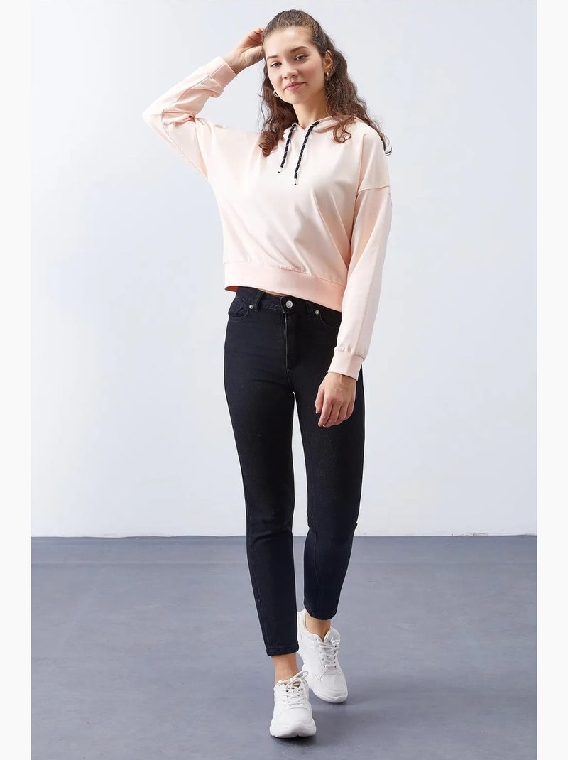 Sweatshirt com capuz relaxed com detalhe de atilho tommy Rosa doce - Kiabi