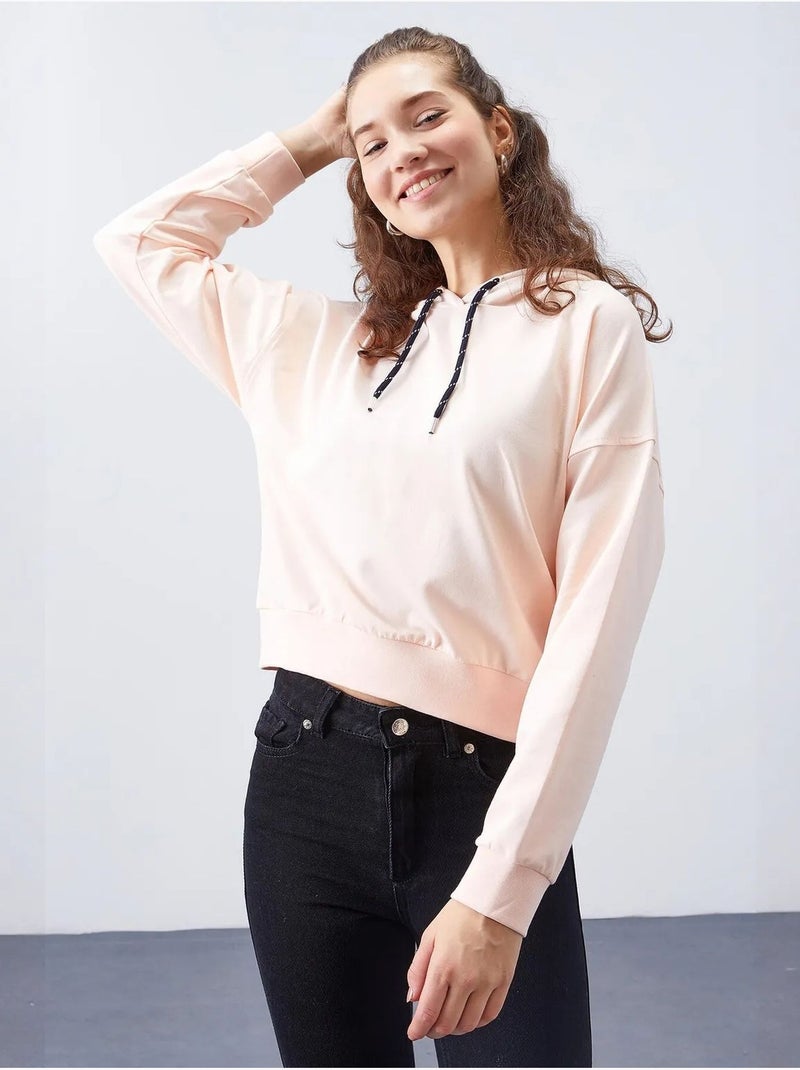 Sweatshirt com capuz relaxed com detalhe de atilho tommy Rosa doce - Kiabi