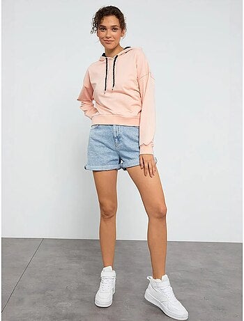 Sweatshirt com capuz relaxed com detalhe de atilho tommy