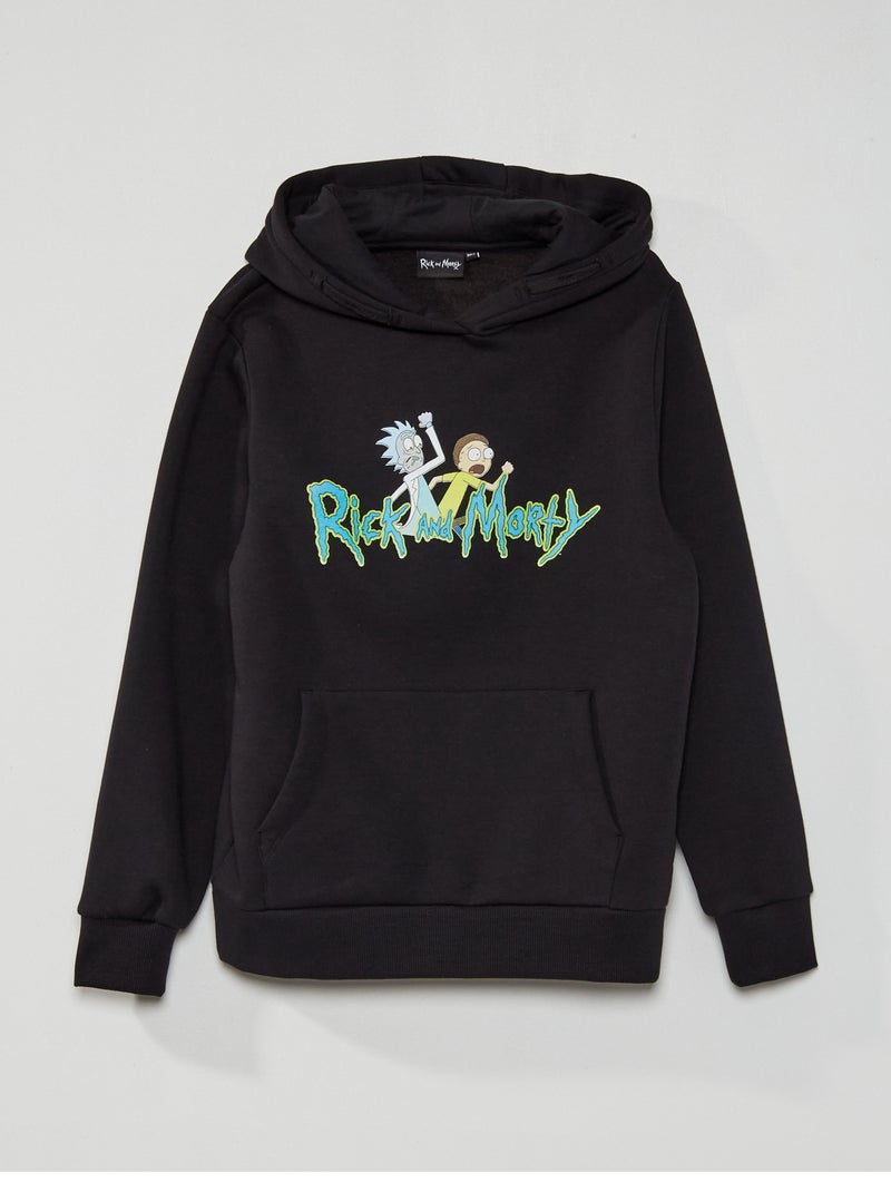Sweatshirt com capuz 'Rick e Morty' Preto - Kiabi