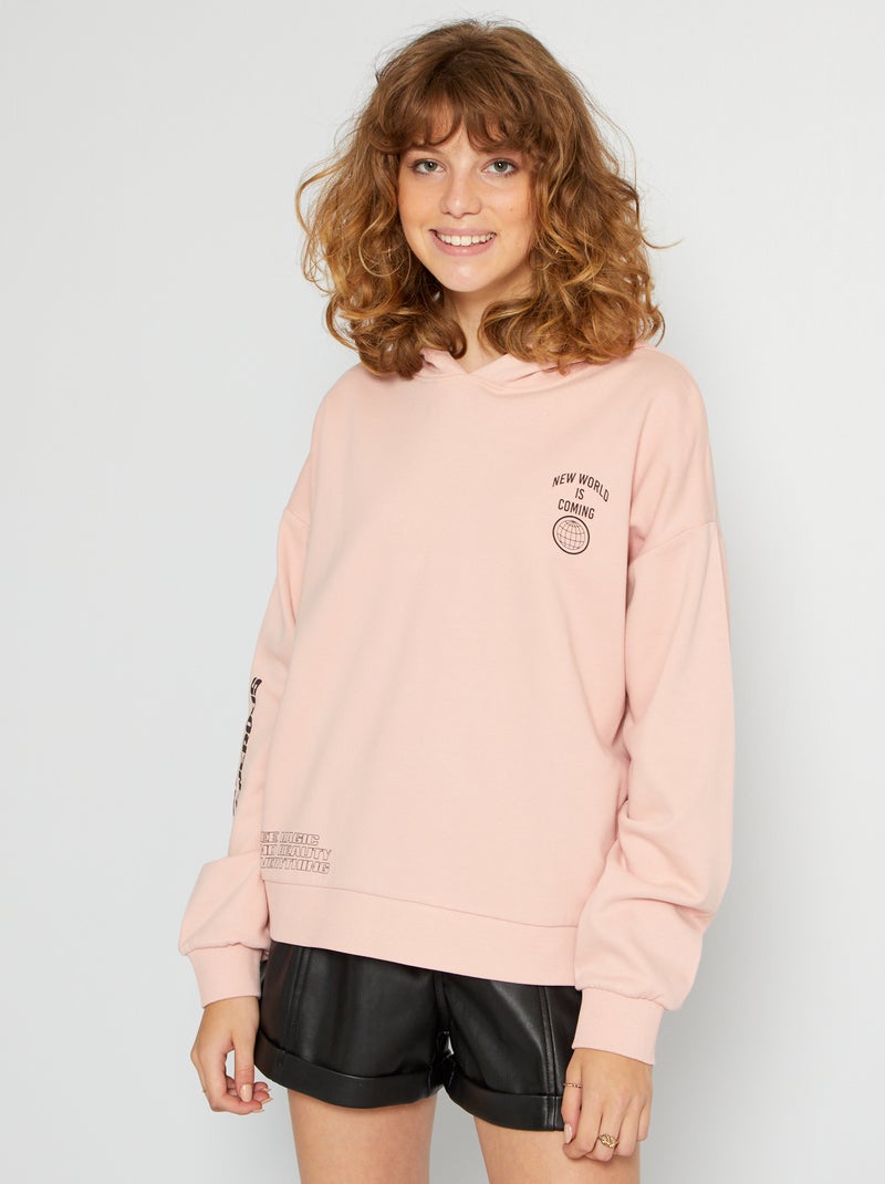 Sweatshirt com capuz ROSA - Kiabi