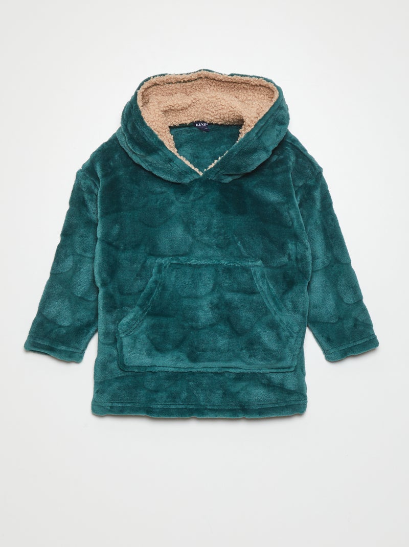 Sweatshirt com capuz roupão 'dinossauro' VERDE - Kiabi
