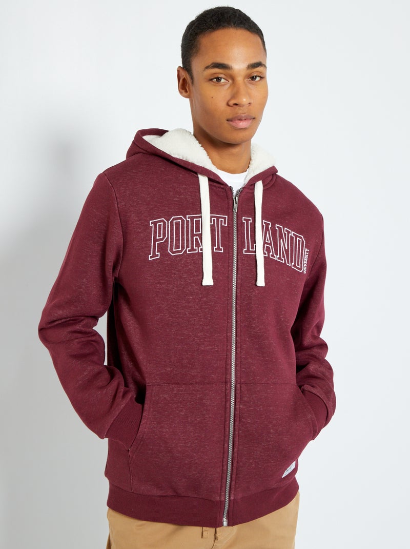 Sweatshirt com capuz ROXO - Kiabi