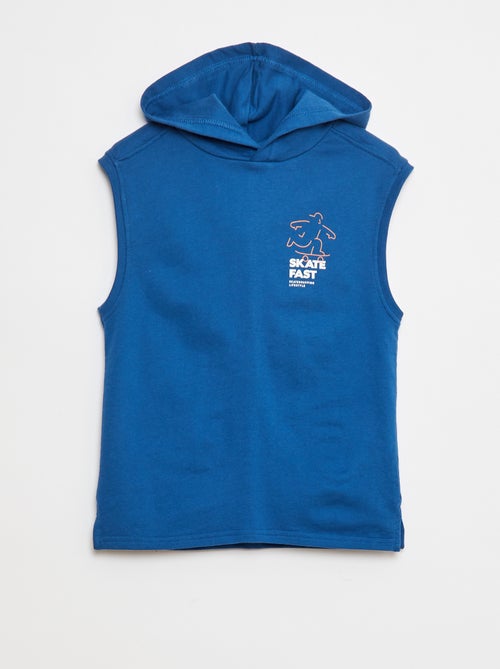 Sweatshirt com capuz sem mangas - Kiabi