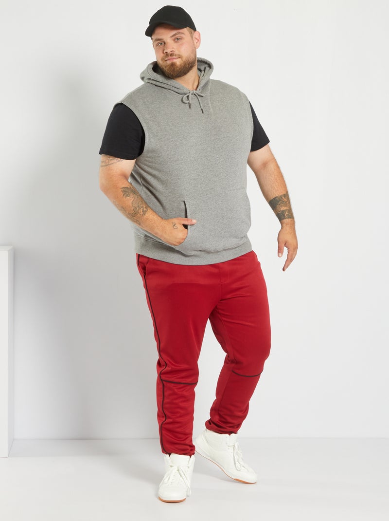 Sweatshirt com capuz sem mangas CINZA - Kiabi