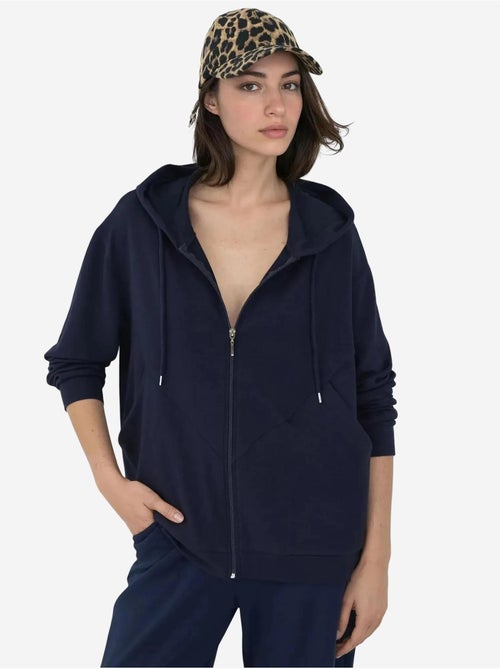 Sweatshirt com capuz soft-touch com fecho de correr integral hiccup - Kiabi Sweatshirt com capuz soft-touch com fecho de correr integral hiccup - Kiabi