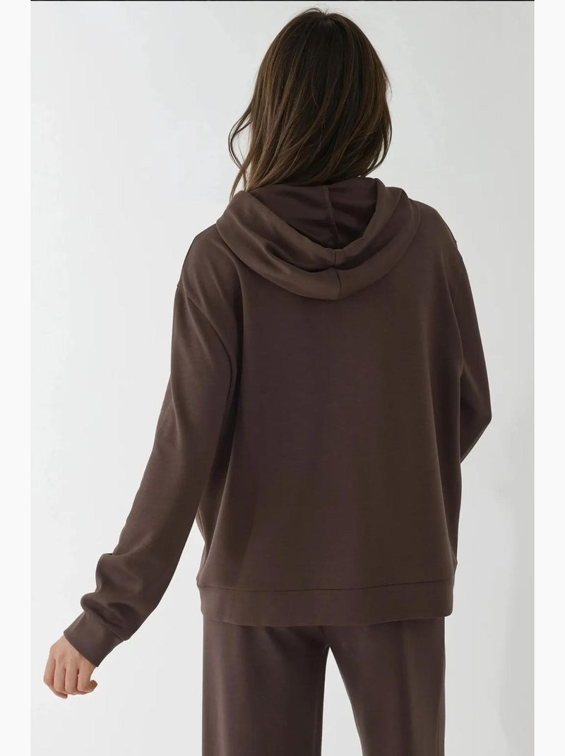 Sweatshirt com capuz soft-touch com fecho de correr integral hiccup Castanho-claro - Kiabi