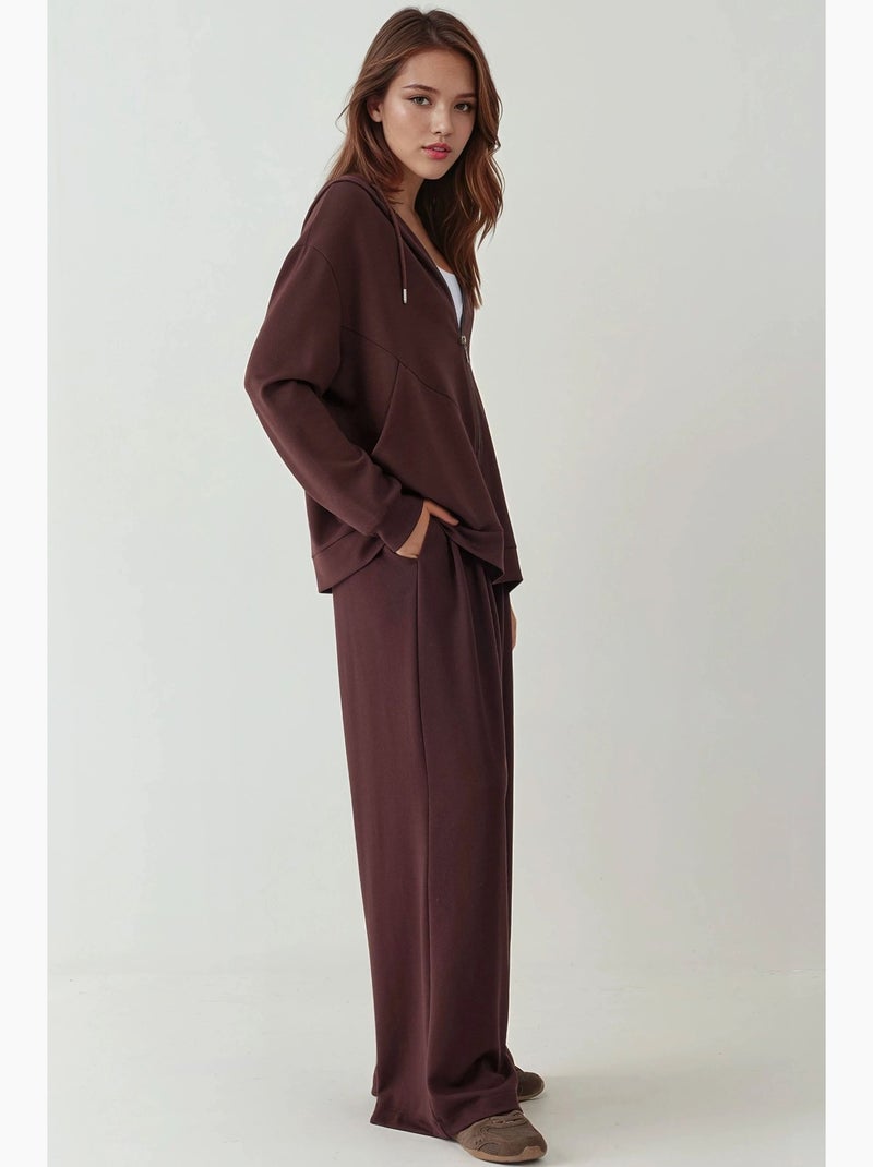 Sweatshirt com capuz soft-touch com fecho de correr integral hiccup Castanho-escuro - Kiabi