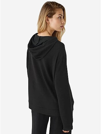 Sweatshirt com capuz soft-touch com fecho de correr integral hiccup
