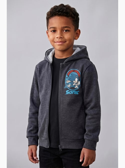 Sweatshirt com capuz sonic cinzento menino | licença oficial - Kiabi Sweatshirt com capuz sonic cinzento menino | licença oficial - Kiabi