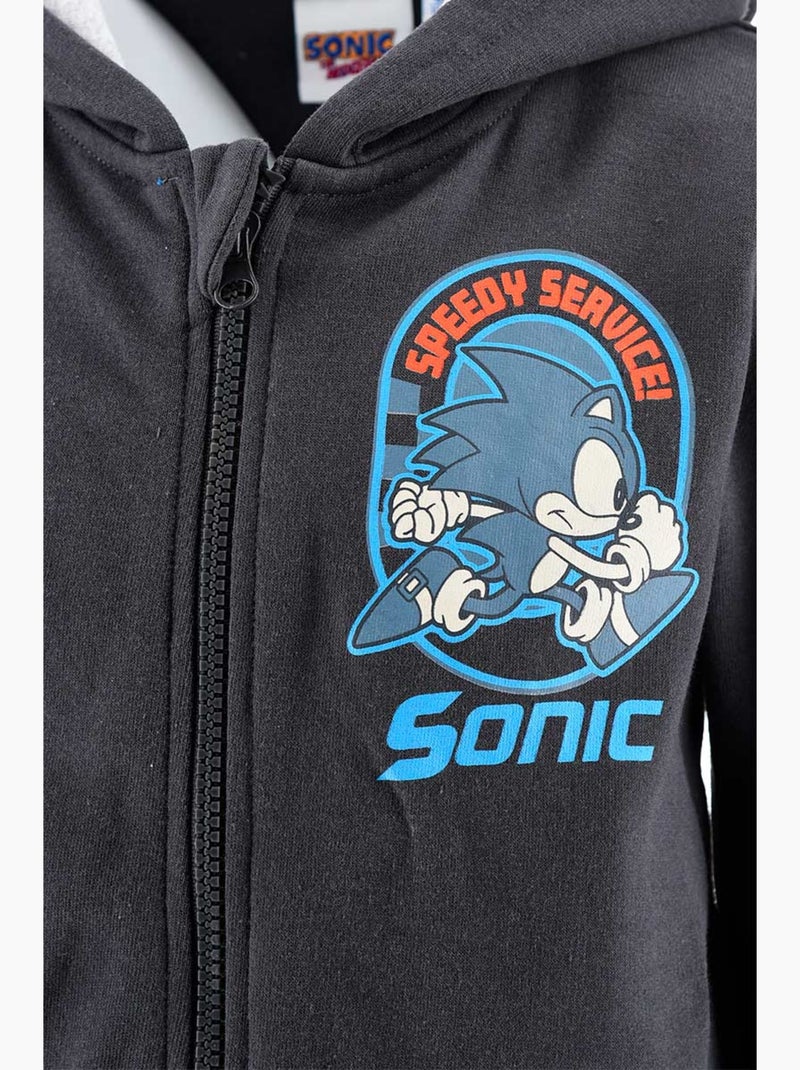 Sweatshirt com capuz sonic cinzento menino | licença oficial Cinza - Kiabi