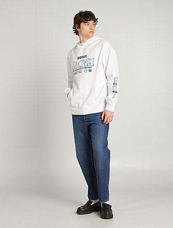 Sweatshirt com capuz 'Sonic' com estampado frente e verso