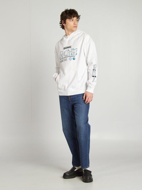 Sweatshirt com capuz 'Sonic' com estampado frente e verso - Kiabi