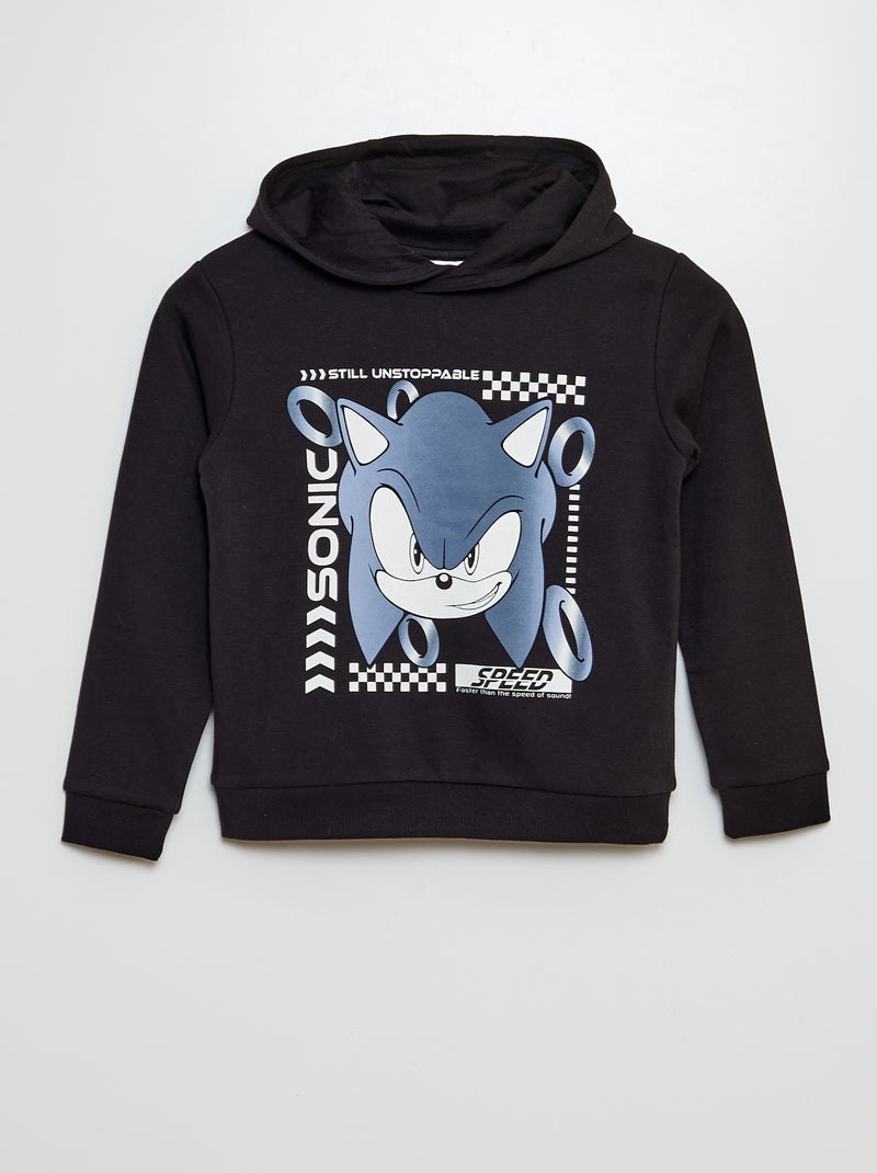 Sweatshirt com capuz 'Sonic' 'SEGA' Preto - Kiabi