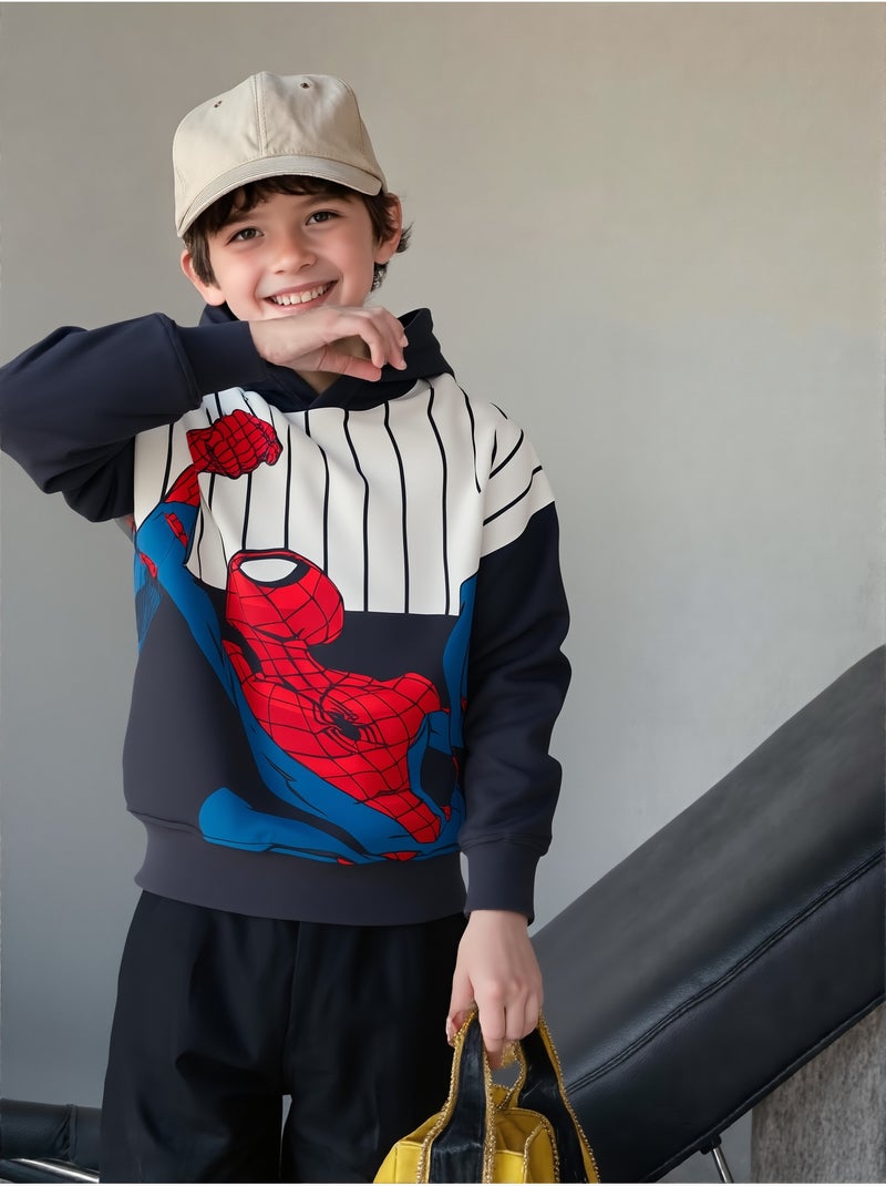 Sweatshirt com capuz spider-man cinzento menino | licença oficial Cinza - Kiabi