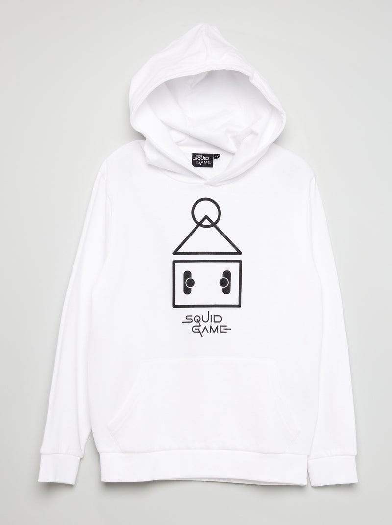 Sweatshirt com capuz 'Squid Game' Branco - Kiabi