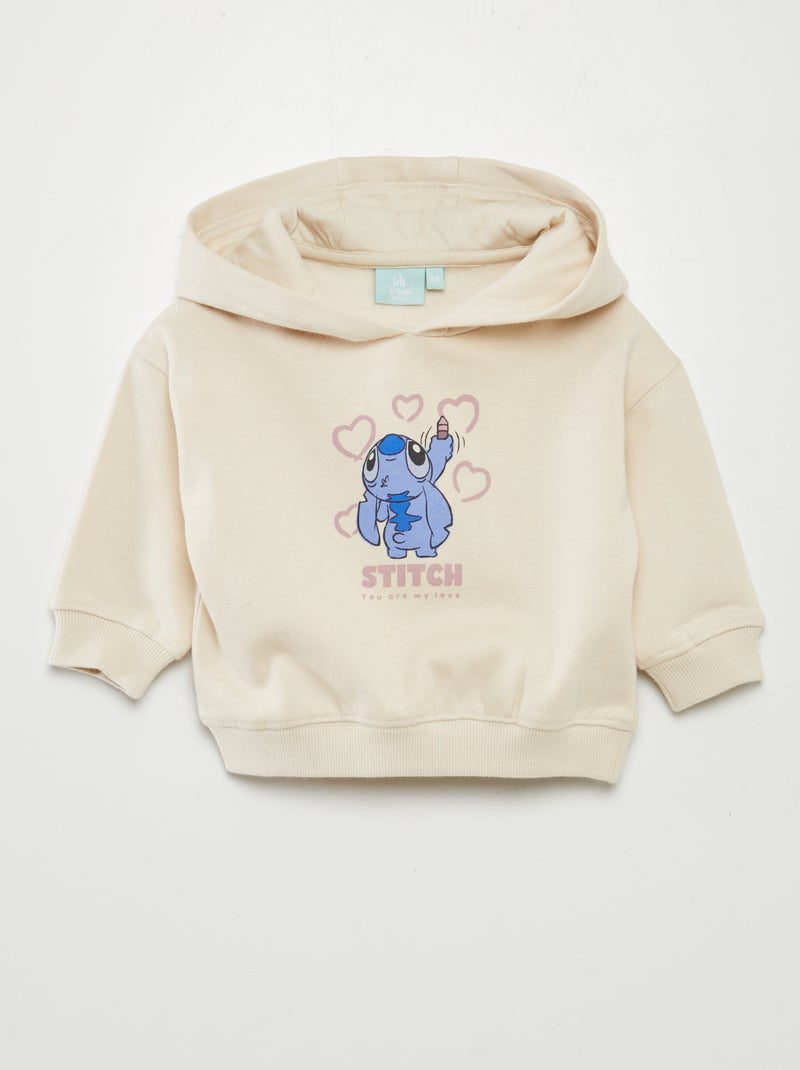 Sweatshirt com capuz 'Stitch' 'Disney' BRANCO - Kiabi