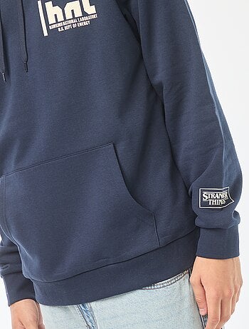 Sweatshirt com capuz 'Stranger Things' com estampado frente/verso