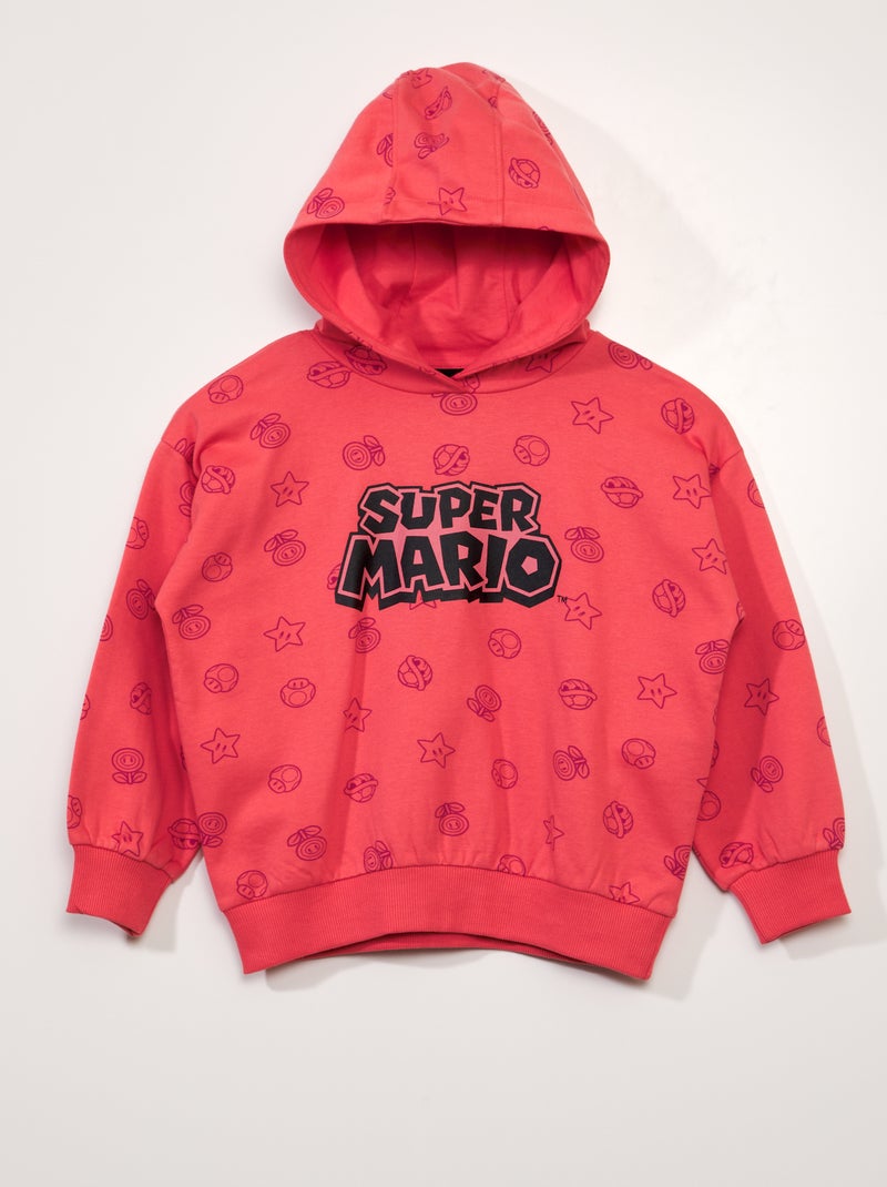 Sweatshirt com capuz 'Super Mário' ROSA - Kiabi