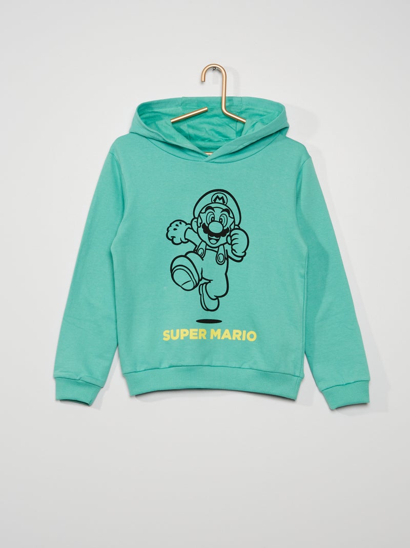 Sweatshirt com capuz 'Super Mario' VERDE - Kiabi