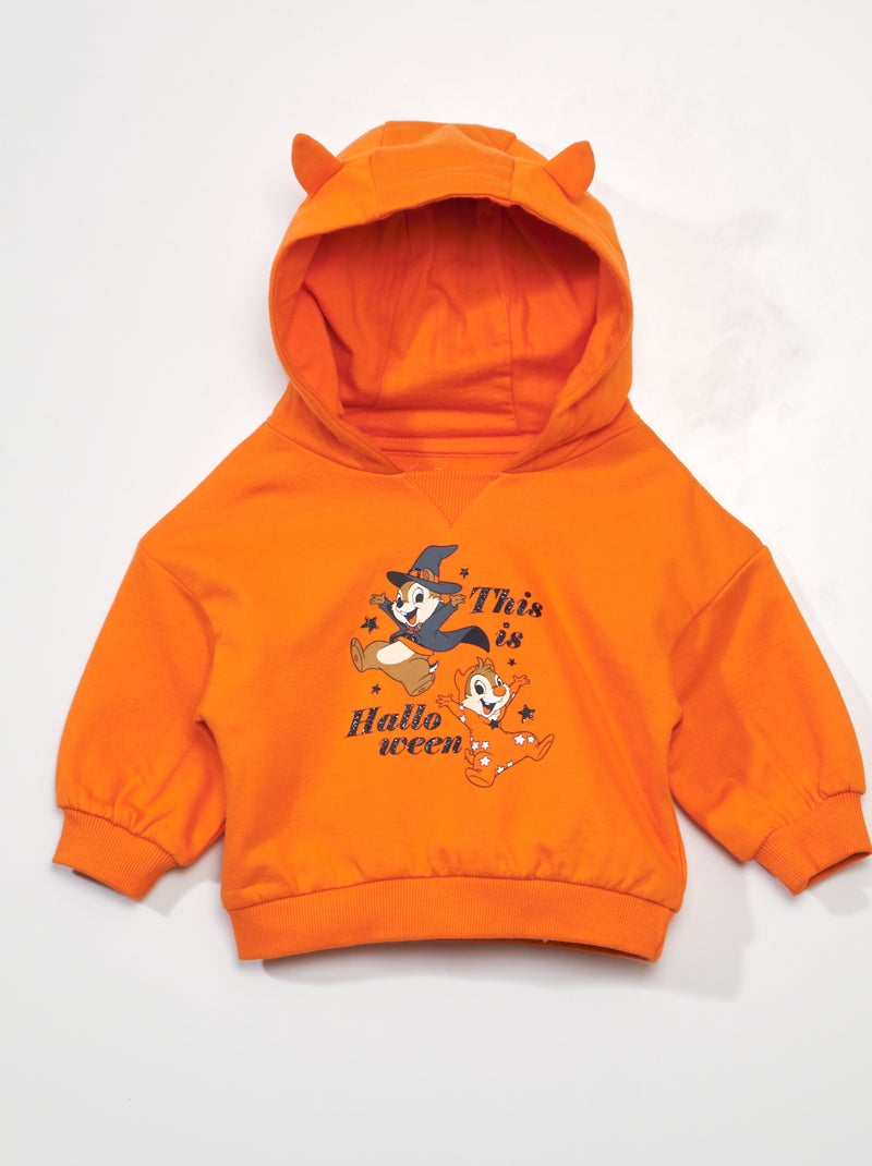 Sweatshirt com capuz 'Tico e Teco'  - Halloween LARANJA - Kiabi