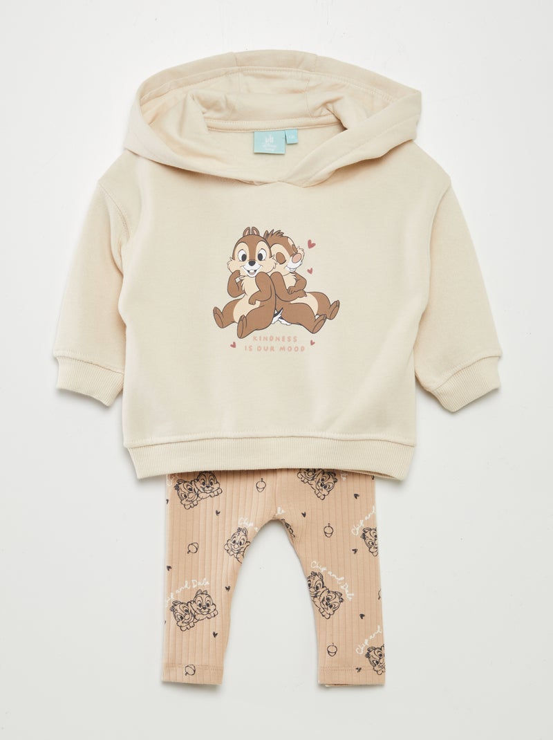 Sweatshirt com capuz 'Tico e Teco' 'Disney' BRANCO - Kiabi