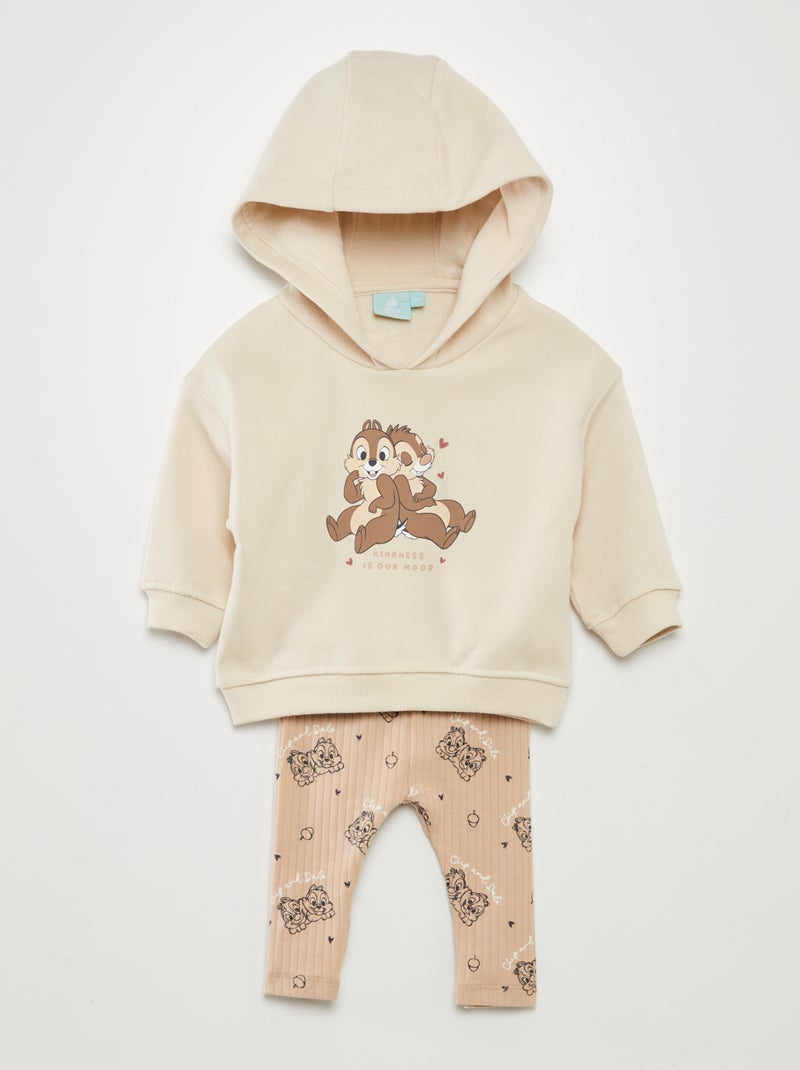 Sweatshirt com capuz 'Tico e Teco' 'Disney' BRANCO - Kiabi
