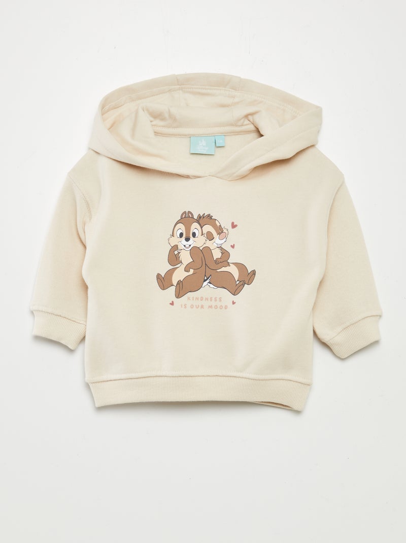 Sweatshirt com capuz 'Tico e Teco' 'Disney' BRANCO - Kiabi
