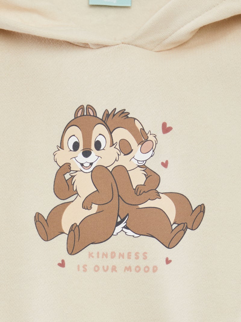 Sweatshirt com capuz 'Tico e Teco' 'Disney' BRANCO - Kiabi