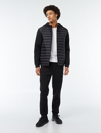 Sweatshirt com capuz tipo blusão de penas