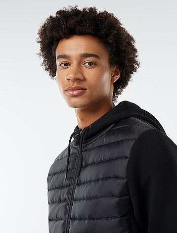 Sweatshirt com capuz tipo blusão de penas