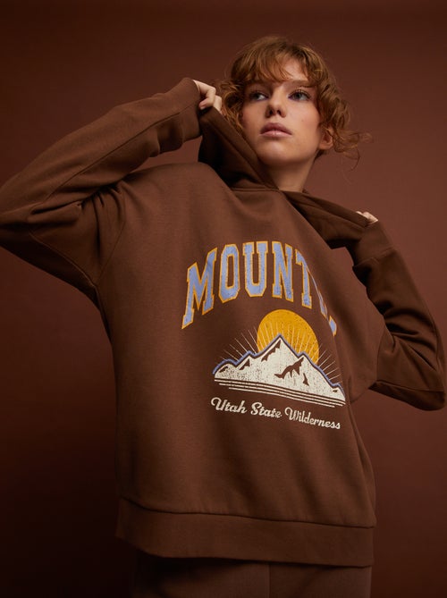 Sweatshirt com capuz tipo campus - Kiabi