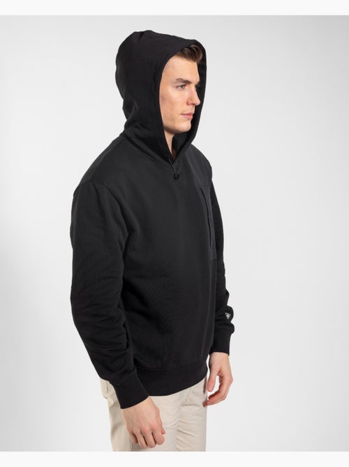 Sweatshirt com capuz tone preto - Kiabi
