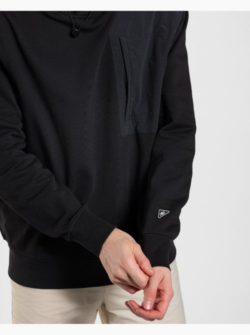 Sweatshirt com capuz tone preto - Kiabi
