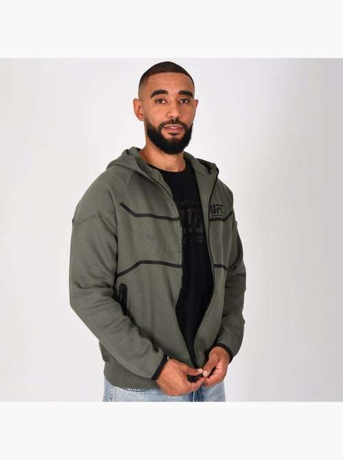 Sweatshirt com capuz ufc cáqui homem desporto fitness lifestyle - Kiabi