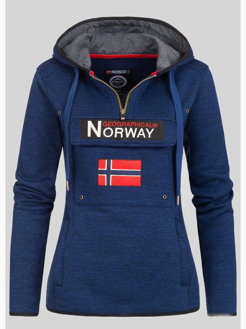 Sweatshirt com capuz upclassica – geographical norway Azul-marinho - Kiabi