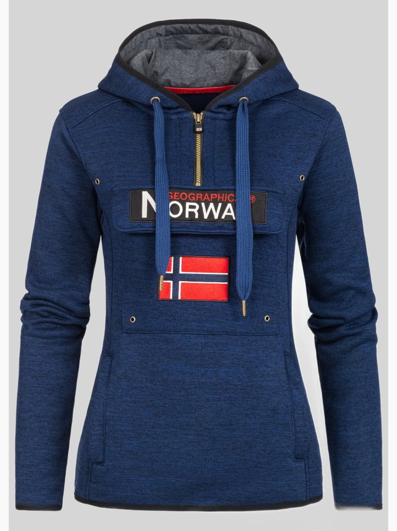 Sweatshirt com capuz upclassica – geographical norway Azul-marinho - Kiabi