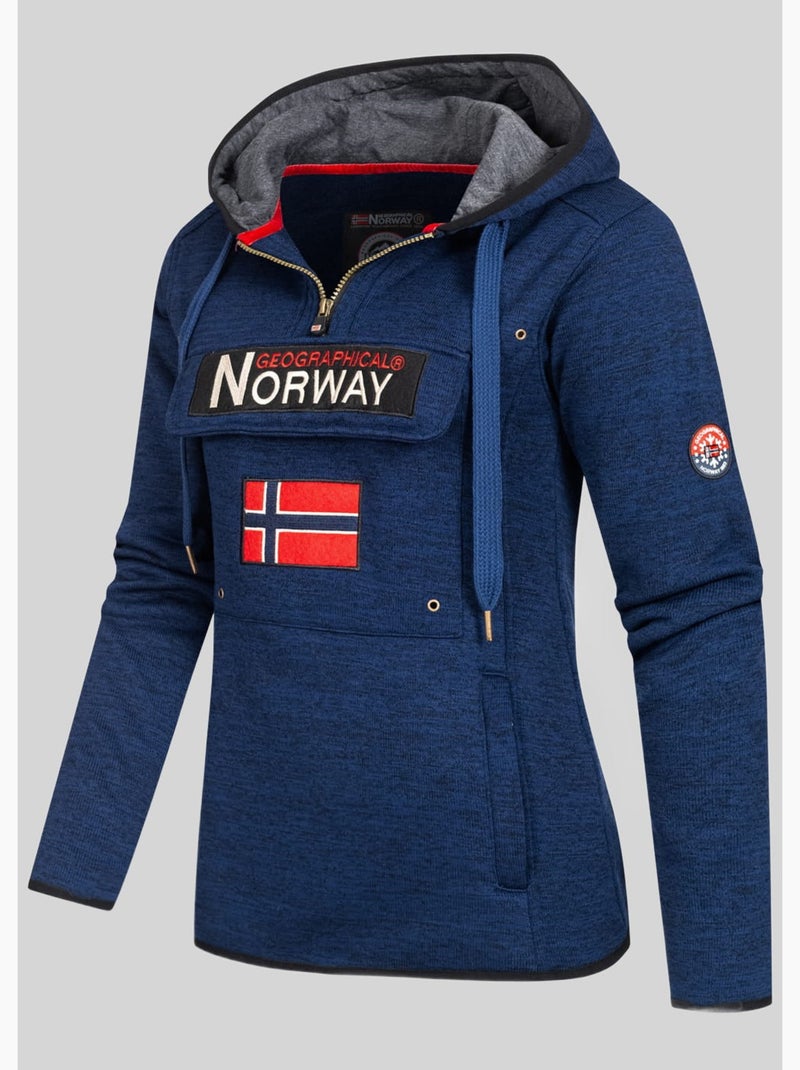 Sweatshirt com capuz upclassica – geographical norway Azul-marinho - Kiabi
