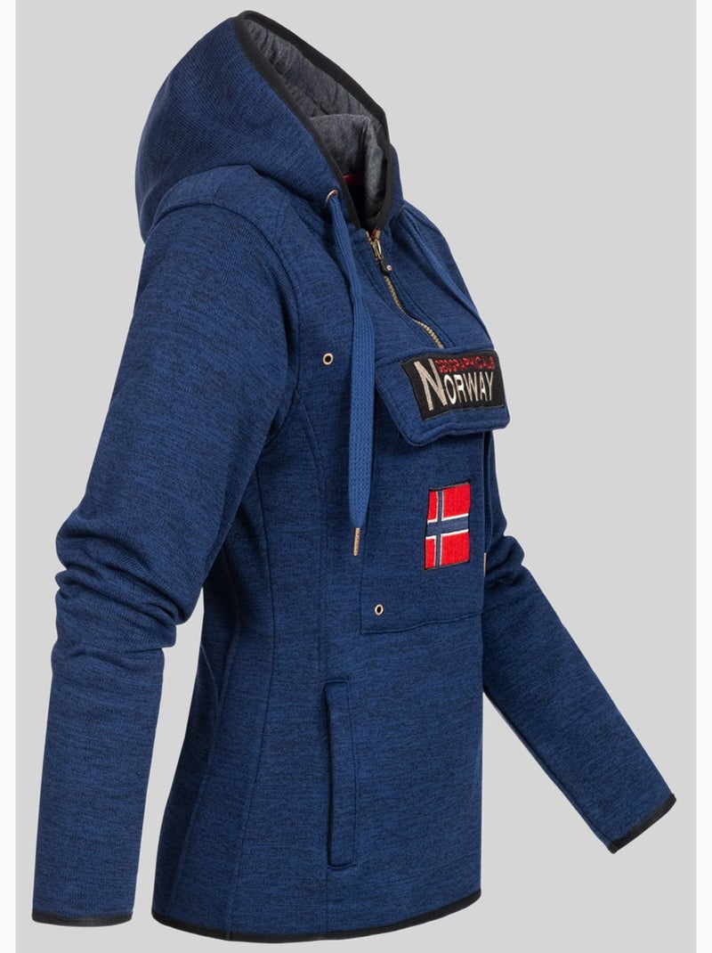 Sweatshirt com capuz upclassica – geographical norway Azul-marinho - Kiabi