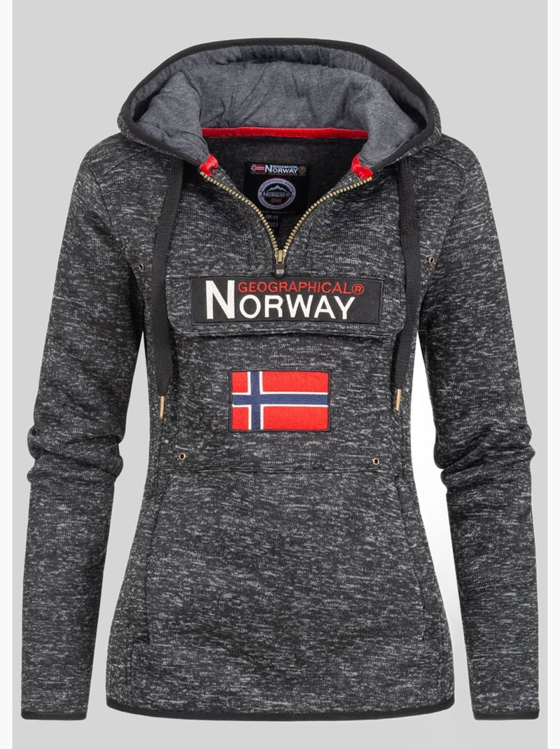 Sweatshirt com capuz upclassica – geographical norway Preto - Kiabi