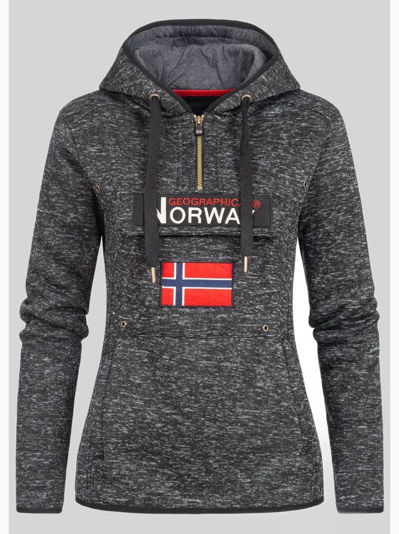 Sweatshirt com capuz upclassica – geographical norway Preto - Kiabi