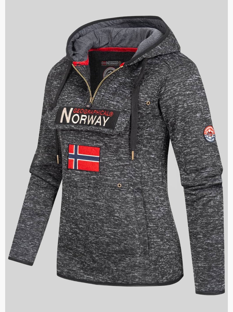 Sweatshirt com capuz upclassica – geographical norway Preto - Kiabi