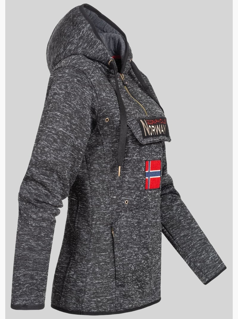 Sweatshirt com capuz upclassica – geographical norway Preto - Kiabi