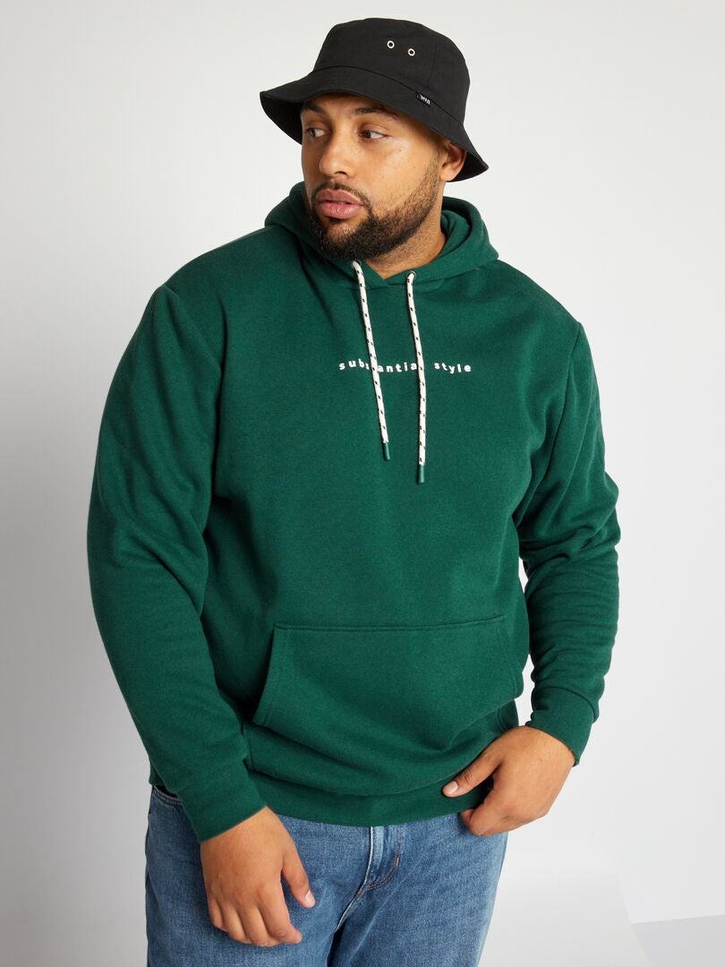 Sweatshirt com capuz VERDE - Kiabi