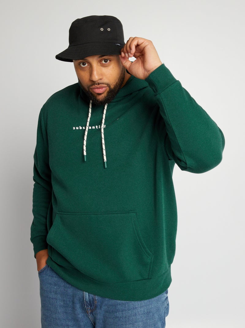 Sweatshirt com capuz VERDE - Kiabi