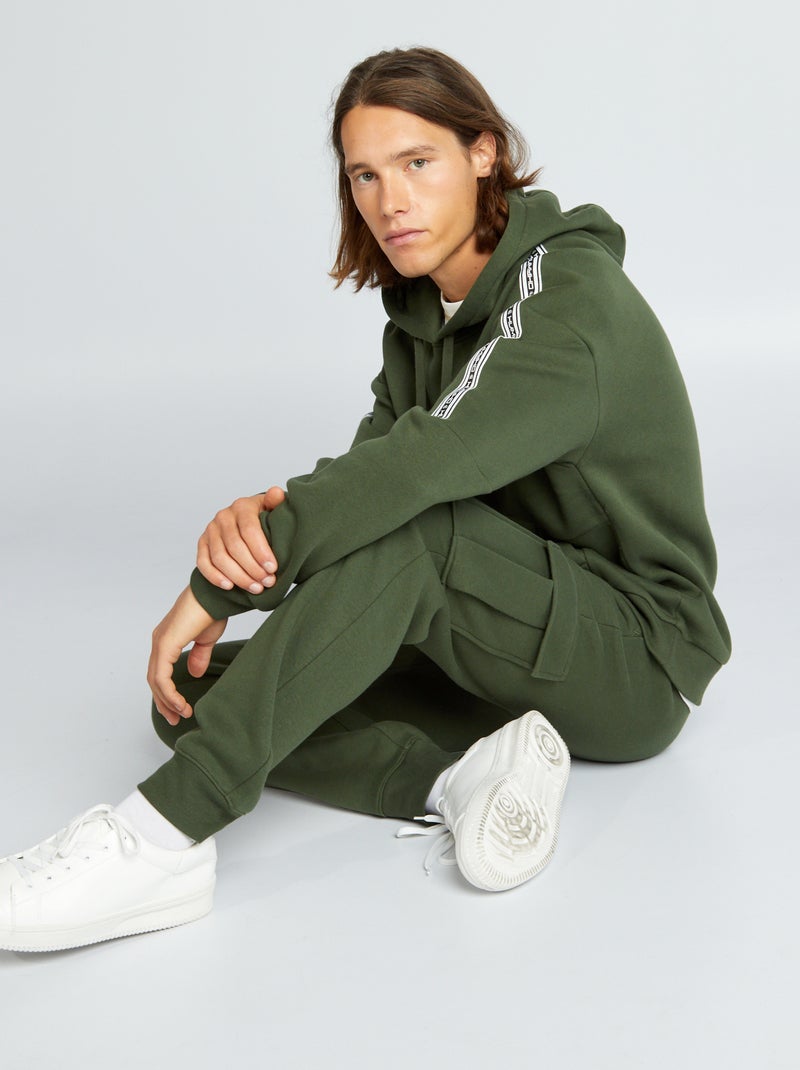 Sweatshirt com capuz VERDE - Kiabi