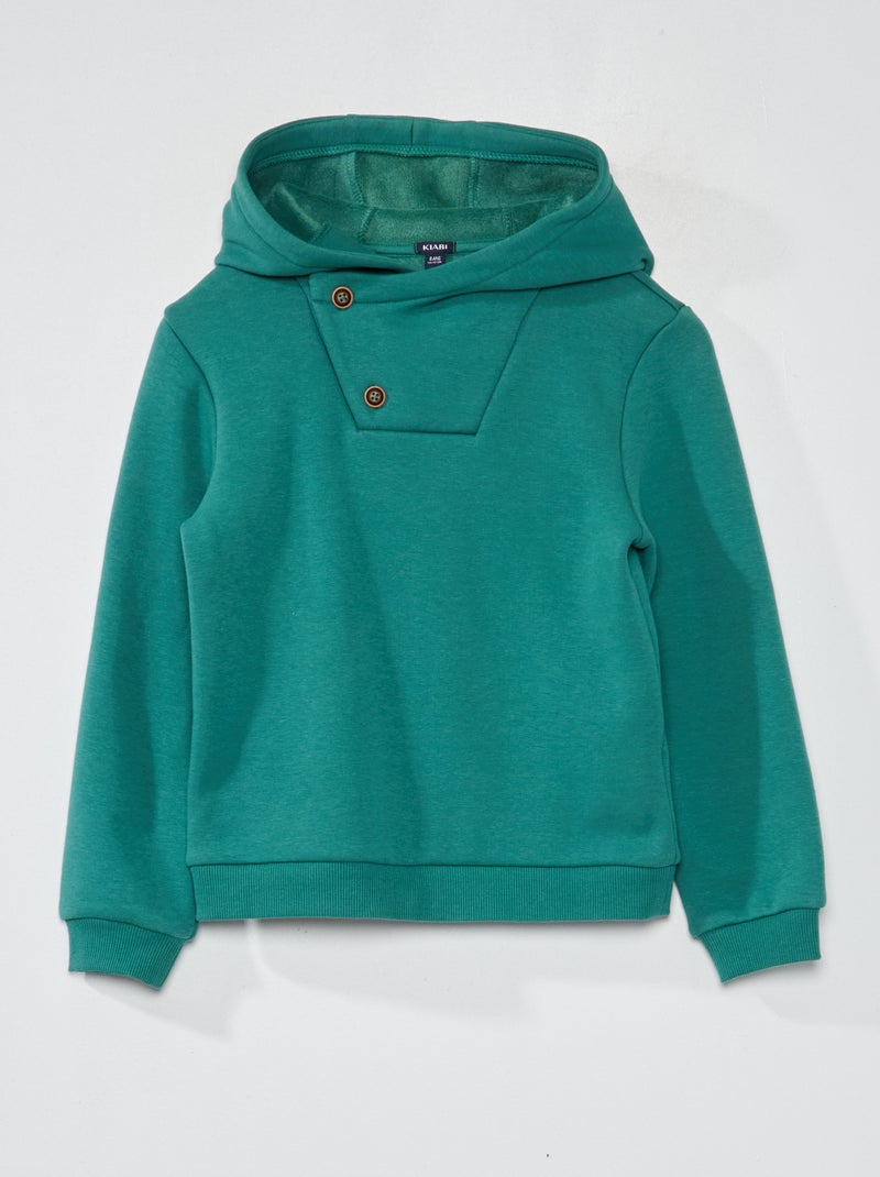 Sweatshirt com capuz VERDE - Kiabi