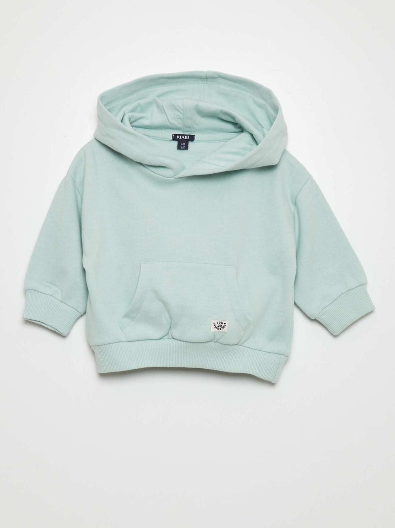 Sweatshirt com capuz VERDE - Kiabi